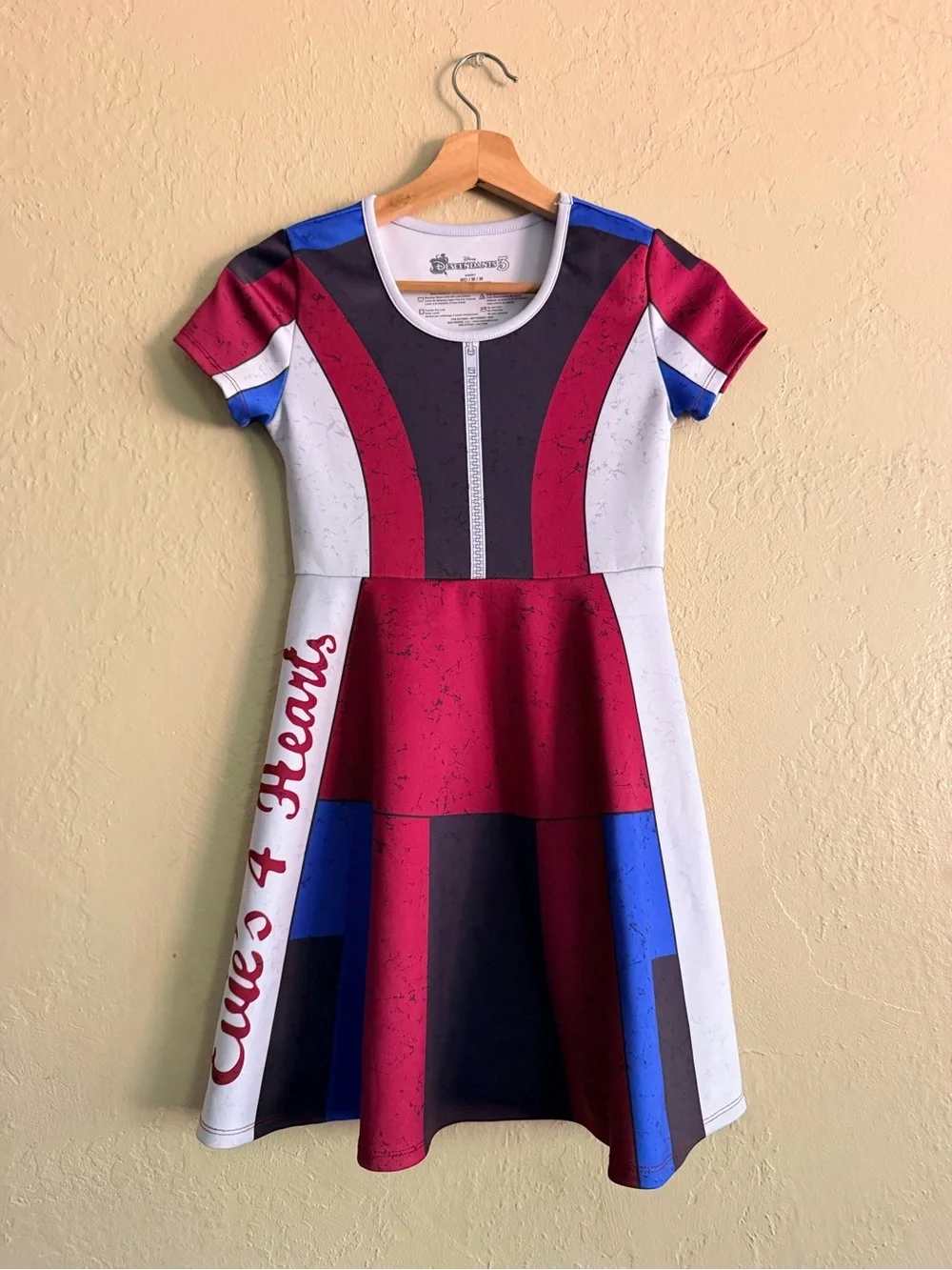 Disney Girls' Burgundy, Blue & White Costume Dress, M
